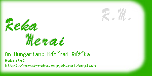 reka merai business card